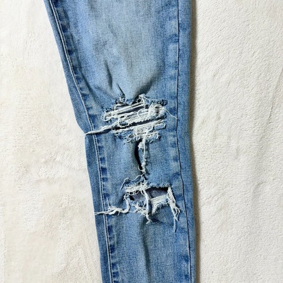 AMERICAN EAGLE OUTFITTERS Jeans Women's 6 Super Stretch Skinny Blue Distressed - Picture 7 of 13